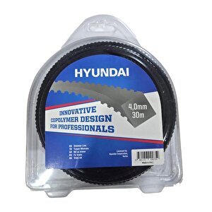 Hyundai 4.00 Mm 30 Mt.tırtıklı Siyah Tırpan Misinası Ot Çim Kesme İpi