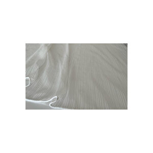 1x2 Pileli Ekru Renk Zincir Çizgili Modern Tül Perde 250x270 cm