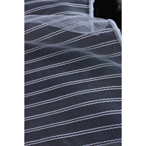 Çizgi Desenli 1.sınıf Dokuma Tül Perde Pilesiz 450x220 cm