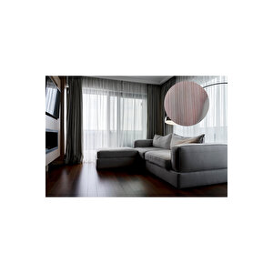 1x2 Pileli Ekru Renk Modern Spor Görünümlü Tül Perde 200x250 cm