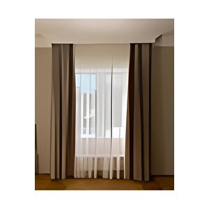 Modern Dokuma Tül Perde Pilesiz 500x270 cm