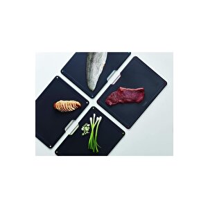 Joseph Joseph Folio Standlı Kesme Tahtası 4 Lü Siyah 60171