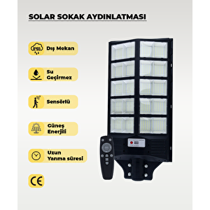 1200w Solar Sokak Aydınlatması 6500k Beyaz Işık