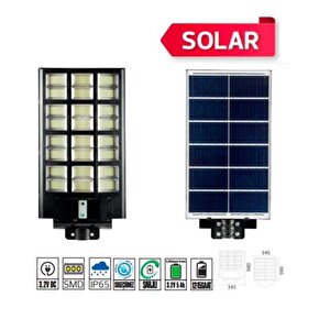 1200w Solar Sokak Aydınlatması 6500k Beyaz Işık