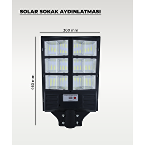 600w Solar Sokak Aydınlatması 6500k Beyaz Işık