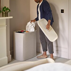 Tota 90 L Trio 3 Bölmeli Çamaşır Ayırma Sepeti Ekru