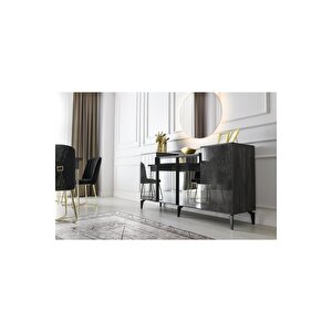 Asur Mdf Ledli̇ Aynali Konsol - Antrasi̇t