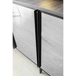 Asur Mdf Ledli̇ Aynali Konsol - Antrasi̇t