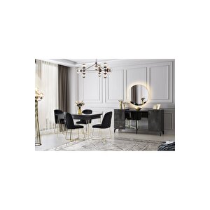 Asur Mdf Ledli̇ Aynali Konsol - Antrasi̇t