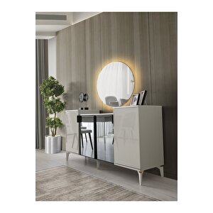 Eti̇ Mdf Ledli̇ Aynali Konsol - Kum Beji̇