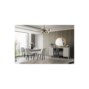 Eti̇ Mdf Ledli̇ Aynali Konsol - Kum Beji̇