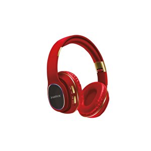 Wireless 5.0 Süper Bass Kulak Üstü Bluetooth Kulaklık Kırmızı Blt-26