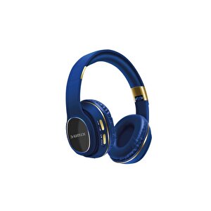 Wireless 5.0 Süper Bass Kulak Üstü Bluetooth Kulaklık Mavi Blt-26
