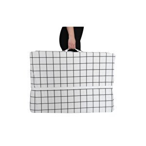 Katlanır Yatak Yer Yatağı Sünger Yatak Taşınabilen Tek Kişilik 80x180 Beyaz Pano 6 Cm
