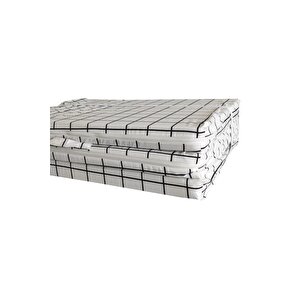 Katlanır Yatak Yer Yatağı Sünger Yatak Taşınabilen Tek Kişilik 80x180 Beyaz Pano 6 Cm