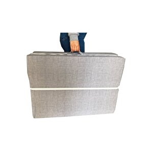 Katlanır Yer Yatağı Sünger Yatak Gri Kırçıllı 80x180 Cm-6 Cm Tek Kişilik