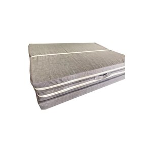 Katlanır Yer Yatağı Sünger Yatak Gri Kırçıllı 80x180 Cm-6 Cm Tek Kişilik