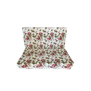 Çift Kişilik Sünger Yatak Katlanır Minder Yatak 120x195x8 Cm-i̇ngi̇li̇z Gülü-katlanır Yer Yatağı