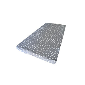 Çocuk Yatağı 60x120x6 Cm Vip Oyun Parkı Sünger Yatak Bebek Yatağı-gri̇ Yildiz