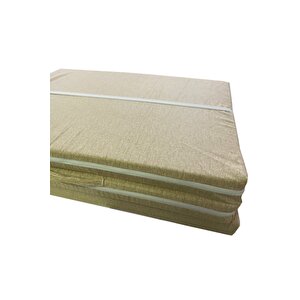 Tek Kişilik Katlanır Yer Yatağı Sünger Yatak Cappuccino Kırçıllı 80x180 Cm-6 Cm