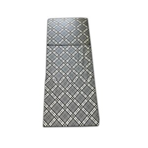 Tek Kişilik Katlanır Yer Yatağı(70x180x6cm)gri Ekose Sünger Yatak