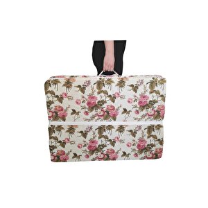 Katlanır Yer Yatağı Sünger Yatak 80x180 Ingiliz Gülü 8 Cm