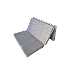 Çift Kişilik Sünger Yatak Katlanır Minder Yatak 120x195x8 Cm-gri̇-katlanır Yer Yatağı