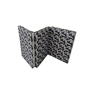 Katlanır Yatak Yer Yatağı Sünger Yatak Taşınabilen Tek Kişilik 80x180 Siyah Tüylü 6 Cm