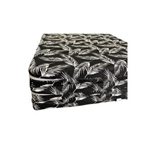 Katlanır Yatak Yer Yatağı Sünger Yatak Taşınabilen Tek Kişilik 80x180 Siyah Tüylü 6 Cm