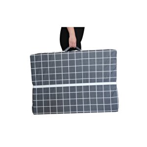 Tek Kişilik Katlanır Yer Yatağı Sünger Yatak Gri Pano 80x180 Cm-6 Cm