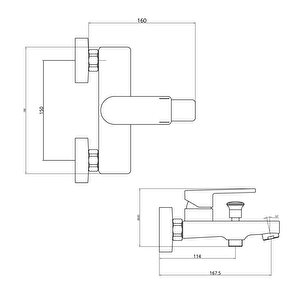 Banyo Bataryası Piedra Siyah Kbb122-b