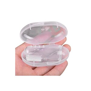 Bebek Slikon Diş Fırçası Parmak Diş Fırçası Bebek Diş Kaşıma Kutulu Tartar