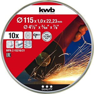 Kwb Metal Kesici Disk 115x1.0 10 Lu 49712021
