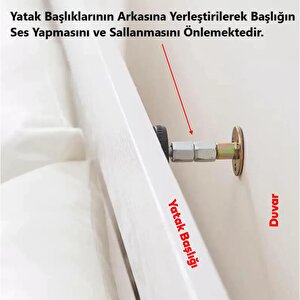 Baza Başlık Sabitleyici Yatak Kanepe Duvar Ses Titreşim Sallanma Önleyici Sabitleme Aparatı 2 Adet