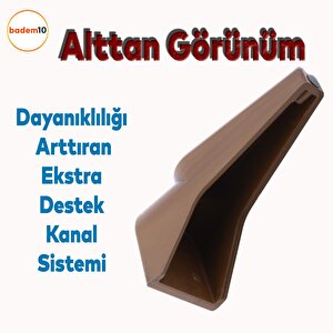Nota Lüks Mobilya Kanepe Sehpa Tv Ünitesi Koltuk Ayağı 16 Cm Ahşap Desenli Kahverengi Baza Ayak