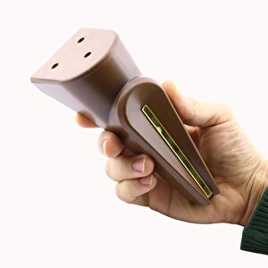 Nota Lüks Mobilya Kanepe Sehpa Tv Ünitesi Koltuk Ayağı 16 Cm Ahşap Desenli Kahverengi Baza Ayak
