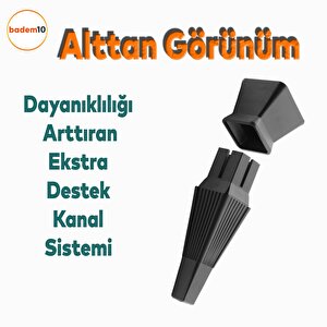 Dempa Lüks Mobilya Oturma Grubu Kanepe Sehpa Tv Ünitesi Koltuk Ayağı 16 Cm Siyah Baza Ayak