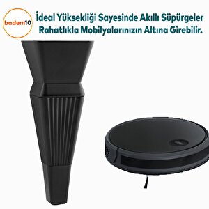 Dempa Lüks Mobilya Oturma Grubu Kanepe Sehpa Tv Ünitesi Koltuk Ayağı 16 Cm Siyah Baza Ayak