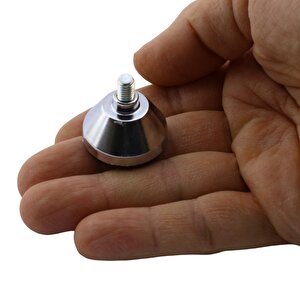 Beyaz Eşya Raf Reyon Mobilya Bingo Rotil Ayak M6 Civatalı 6 Mm Metal Profil Ayağı 2.5 Cm (4 Adet)