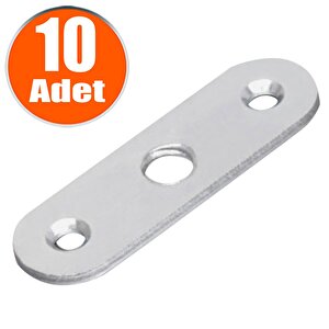 Bingo Ayak Sacı M8 Civatalı Mobilya Dolap Ayağı Bağlantı Aparatı Metal 45x15 Mm (10 Adet)