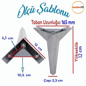 Moderno Mobilya Kanepe Sehpa Tv Ünitesi Baza Koltuk Ayağı Çekyat Renk Saten Eskitme 12 Cm Ayakları