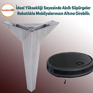 Moderno Mobilya Kanepe Sehpa Tv Ünitesi Baza Koltuk Ayağı Çekyat Renk Saten Eskitme 12 Cm Ayakları