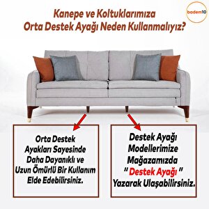 Elista Mobilya Ayağı Sehpa TV Ünitesi Ayakları Yükseltici 15 cm Ceviz Altın 8 Adet
