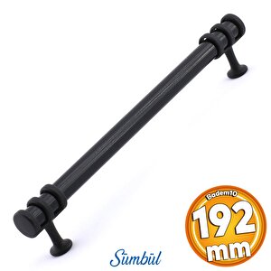 Sümbül Mobilya Mutfak Dolabı Çekmece Dolap Kulpları Kapak Kulpu Kulbu Siyah 192 Mm Metal Kulp