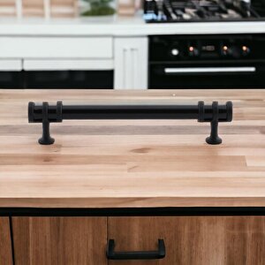 Sümbül Mobilya Mutfak Dolabı Çekmece Dolap Kulpları Kapak Kulpu Kulbu Siyah 192 Mm Metal Kulp