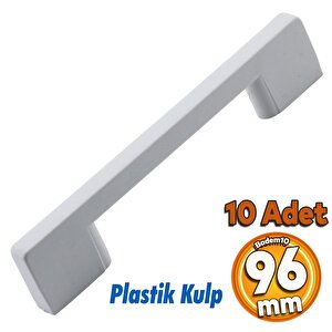 10 Adet Plastik Kulp Köprü Mobilya Mutfak Dolabı Çekmece Dolap Kulpları Kapak Kulpu Kulb Beyaz 96 Mm