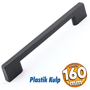 Plastik Kulp Köprü Mobilya Mutfak Dolabı Çekmece Dolap Kulpları Kapak Kulpu Kulbu Siyah 160 Mm