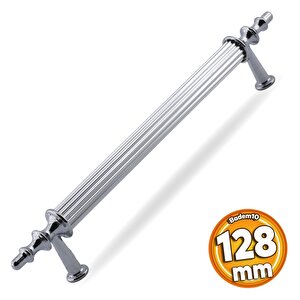 Erciyes Kulp Mobilya Mutfak Dolabı Çekmece Dolap Kulpları Kapak Kulpu Kulbu Krom Renk 128 Mm Metal