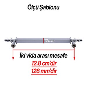 Erciyes Kulp Mobilya Mutfak Dolabı Çekmece Dolap Kulpları Kapak Kulpu Kulbu Krom Renk 128 Mm Metal