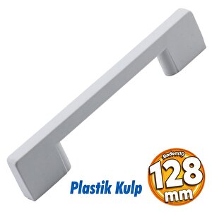 Köprü 128 Mm (sert Plasti̇k) Beyaz Mobilya Mutfak Dolabı Çekmece Dolap Kulpu Kulbu Kulpları